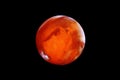 Planet Mars  on a dark background. Elements of this image were furnished by NASA Royalty Free Stock Photo