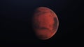Planet Mars in the outer space. 3D Rendering Royalty Free Stock Photo