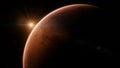 Planet Mars seen from space 4k footage