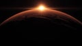 Planet Mars seen from space 4k footage