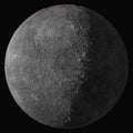 Planet Mercury. Isolated on black background Royalty Free Stock Photo