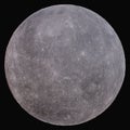Planet Mercury. Isolated on black background Royalty Free Stock Photo