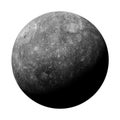 Planet Mercury isolated on white background Royalty Free Stock Photo