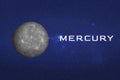 Planet Mercury in the space Royalty Free Stock Photo