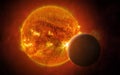 Planet Mercury and Sun Royalty Free Stock Photo