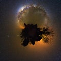 360 planet Milky way Royalty Free Stock Photo