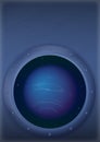 Planet Neptune in space window