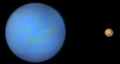Planet neptune and triton