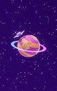 Planet in the outer space, 3d rendering Royalty Free Stock Photo