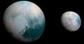Planet Pluto and Charon system. Elements of this image were furnished by NASA Royalty Free Stock Photo