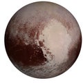 Planet Pluto in colour isolated