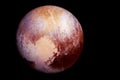 Planet Pluto on a dark background. Elements of this image furnished by NASA