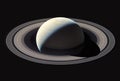 Planet Saturn, on a dark background. Elements of this image were furnished by NASA Royalty Free Stock Photo