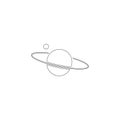 Planet Saturn. flat vector icon