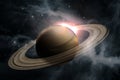 Planet Saturn Galaxy Royalty Free Stock Photo