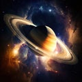 Planet Saturn. Generative Artificial Intelligence