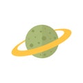 Flat icon - Planet Saturn
