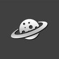 Metallic Icon - Planet Saturn