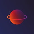 Planet Saturn with planetary ring system