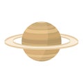 Planet Saturn with rings of gas vector illustration Royalty Free Stock Photo