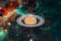 Planet Saturn. Solar system. Elements of this image furnished by NASA Royalty Free Stock Photo