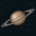 Planet Saturn in space