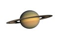 Planet Saturn in space