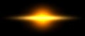 Planet shine effect. Red yellow solar light glare concept. Abstract glowing element in dark space. Sun with sparks Royalty Free Stock Photo