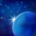 Planet in space. Space wallpaper. EPS vector Royalty Free Stock Photo