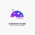 planet, space, moon, flag, mars Purple Business Logo Template. Place for Tagline