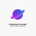 planet, space, moon, flag, mars Purple Business Logo Template. Place for Tagline