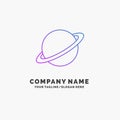 planet, space, moon, flag, mars Purple Business Logo Template. Place for Tagline