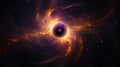 Planet in space. Purple star formed in an eclipse. Abstract galaxy. Colorful space galaxy cloud nebula. Royalty Free Stock Photo