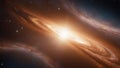 planet in space _A space view of a galaxy and light speed travel Royalty Free Stock Photo