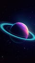 planet in space with stars and nebulae illustration background new quality universal colorful image.