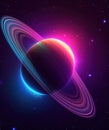 planet in space with stars and nebulae illustration background new quality universal colorful image.