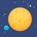 Planet in space, vector illustration