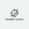 planet speaker logo or sound icon