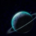 Planet with starry sky