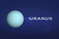 Planet Uranus in the space Royalty Free Stock Photo