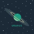 URANUS space view illustration Royalty Free Stock Photo