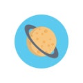 Planet vector flat colour icon Royalty Free Stock Photo