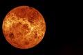 Planet Venus on a black background. Elements of this image were furnished by NASA