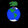 The planet on which grew a large tree