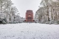 Planetarium, hamburg, winter, snow, hdr, park, stadtpark, sky, clouds, cold, frost, astronomy, building, bright, people, snowman,