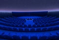 Planetarium projection at the big cinema Royalty Free Stock Photo