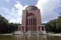 Planetarium from red brick with blue sky. Hamburg, Germany