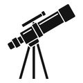 Planetarium telescope icon, simple style Royalty Free Stock Photo