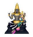 Lord Shani Saturn with his consort, Neelima