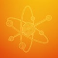 Planetary model of atom with nucleus and electrons Royalty Free Stock Photo